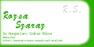 rozsa szaraz business card