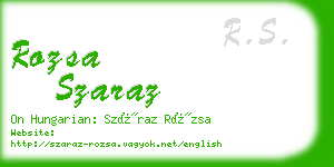 rozsa szaraz business card